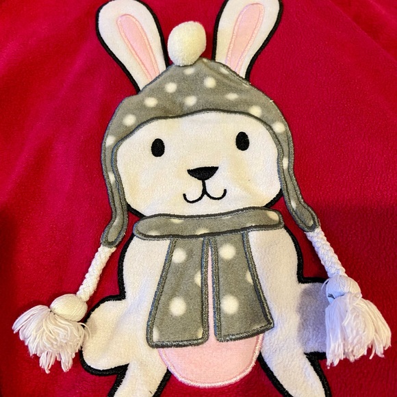 NWOT PJ Couture Fleece bunny pajama set Xl - Picture 3 of 7